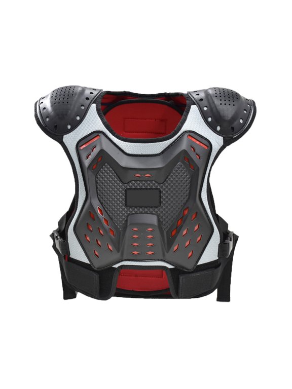 Unisex Child Motorcycle Protective Chest Vest with Shock Absorbing Shell for Safety Biking and Skateboarding Adventures