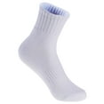 thumbnail image 1 of Unisex Children Boy's Girl's 3 Pairs Low Crew Cushioned Sports Socks Solid JH0105 M 9Y-12Y (White), 1 of 2