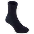 thumbnail image 1 of Unisex Children Boy's Girl's 3 Pairs Low Crew Cushioned Sports Socks Solid JH0105 S 6Y-8Y (Black), 1 of 2