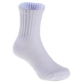 thumbnail image 1 of Unisex Children Boy's Girl's 3 Pairs Low Crew Cushioned Sports Socks Solid JH0105 S 6Y-8Y (White), 1 of 2
