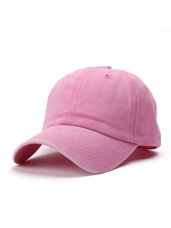 Unisex Children Casual Solid Baseball Hat Adjustable Washed Baseball Cap