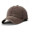 thumbnail image 1 of Unisex Children Casual Solid Baseball Hat Adjustable Washed Cap, 1 of 4