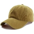 thumbnail image 1 of Unisex Children Casual Solid Baseball Hat Adjustable Washed Cap, 1 of 4