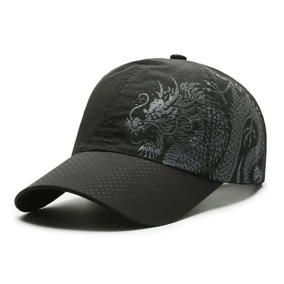 Unisex Chinese Dragon Pattern Baseball Cap Cotton Outdoor Caps Adjustable Trucker Cap Personalized Daddy Hat