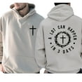 thumbnail image 1 of Unisex Christian Hoodie, “A Lot Can Happen in 3 Days” Bible Verse Graphic Pullover, Jesus Easter Faith Hooded Sweatshirt for Men and Women, Sizes S–5XL, 1 of 7