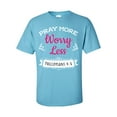 thumbnail image 1 of Unisex Christian Pray More Worry Less Phillipians 4:6 Short Sleeve T-shirt-Sky-Small, 1 of 4