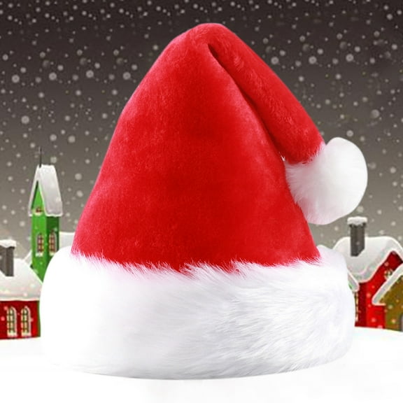 Unisex Christmas Fashion Cute Color Long Velvet Christmas Hat for Christmas Party Decorations Warm Comfortable Durable