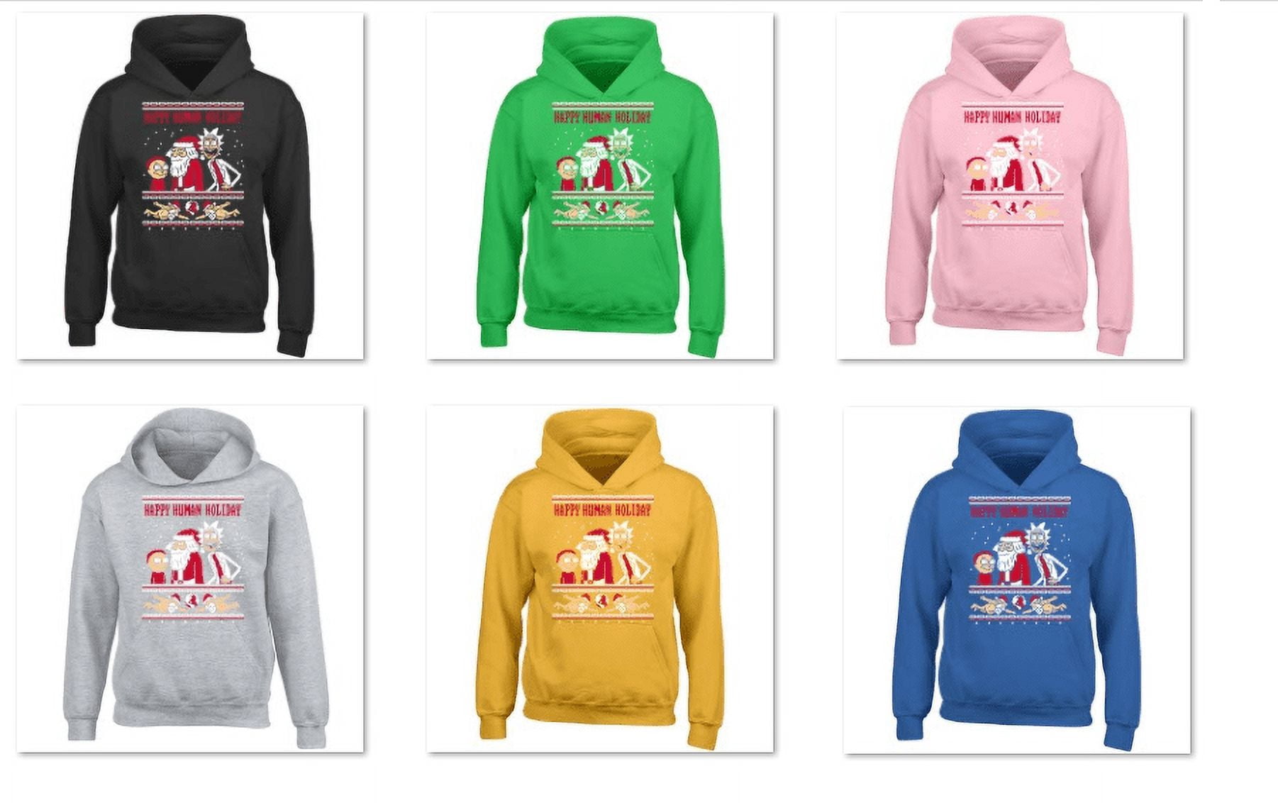 Unisex Christmas Happy Human Holiday Printed Design Hoodie Long