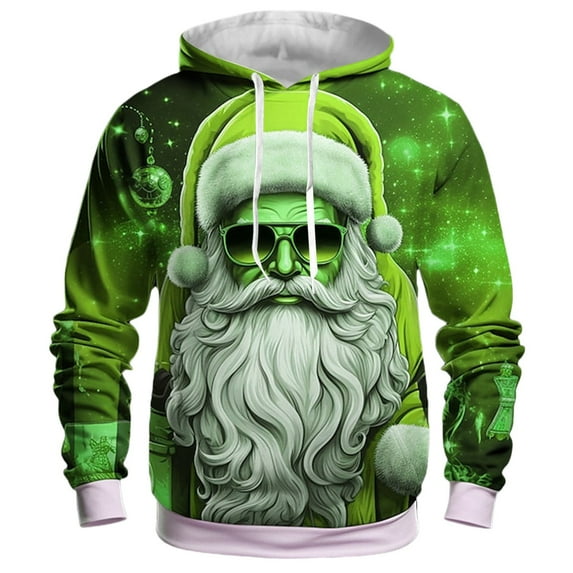 Unisex Christmas Hoodie for Men Couples Funny Holiday Hooded Sweatshirt Sweaters for Men Big and Tall Womens Hoodies Pullover