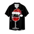 thumbnail image 1 of Unisex Christmas Printed Festive Patterns Short Sleeve Collared Button-Down Shirt for Holiday Gatherings and Daily Wear, 1 of 9