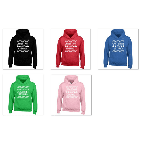 Unisex Christmas Spinner Printed Design Hoodie Happy Ugly Hoodie Long Seelve Sweatshirt Soft and Comfy Hoodie, Lightweight Hoodie Black Small