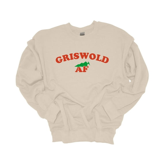 Unisex Christmas Sweatshirt Griswold AF Festive Holiday Crewneck Sweatshirt-Sand-xxl