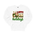 thumbnail image 1 of Unisex Christmas Sweatshirt Happy Elfin' Holidays Festive Holiday Crewneck Sweatshirt-White-5xl, 1 of 1