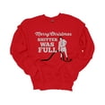 thumbnail image 1 of Unisex Christmas Sweatshirt Merry Christmas Shitter Was Full Festive Holiday Crewneck Sweatshirt-Red-xxxl, 1 of 1
