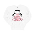 thumbnail image 1 of Unisex Christmas Sweatshirt You Serious Clark? Winter Hat Festive Holiday Crewneck Sweatshirt-White-xl, 1 of 4