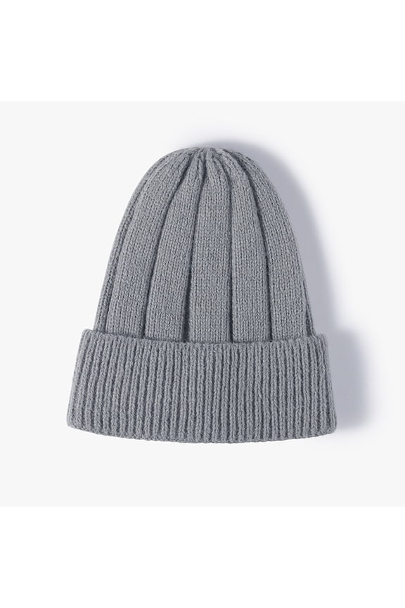 Unisex Chunky Knit Cuffed Beanie Hat
