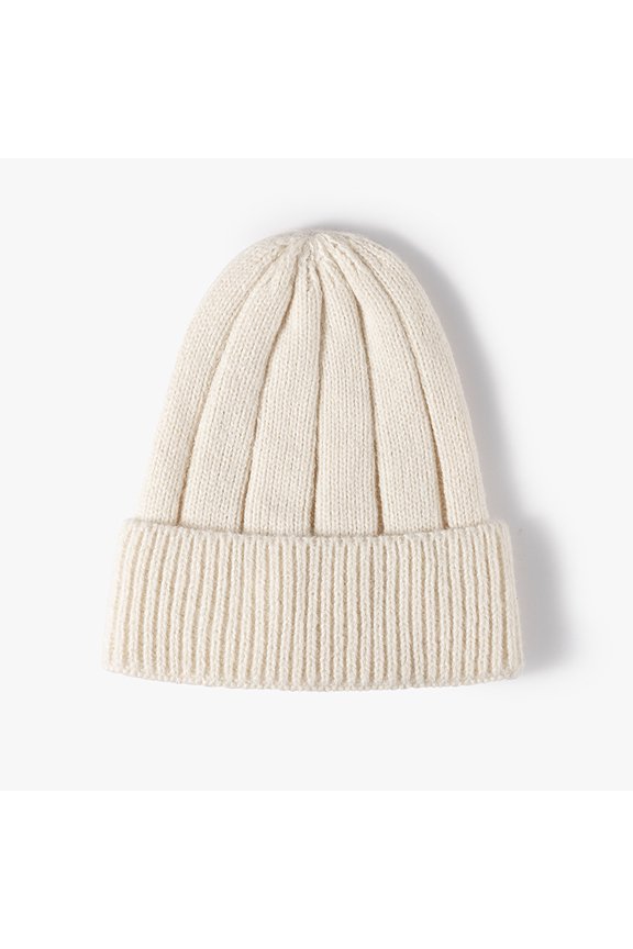 Unisex Chunky Knit Cuffed Beanie Hat