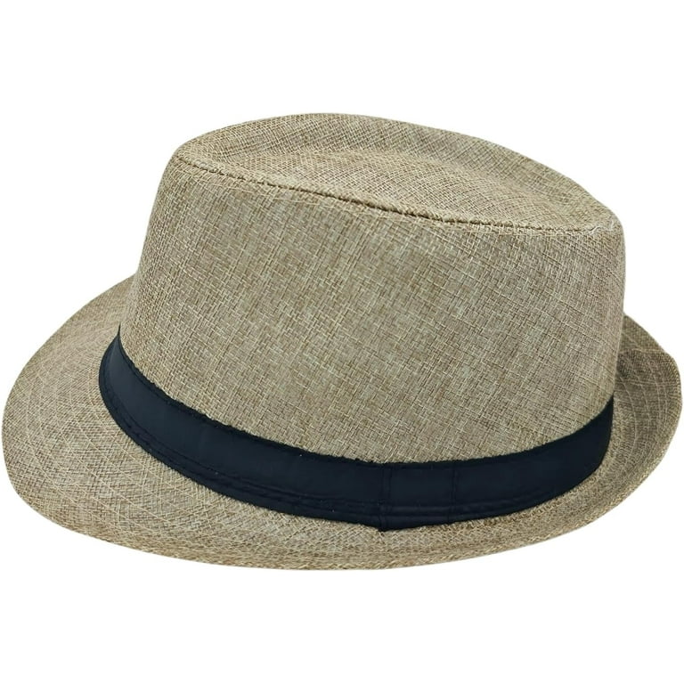 Unisex Classic 1920s Fedora Hat Short Brim Panama Trilby Hat