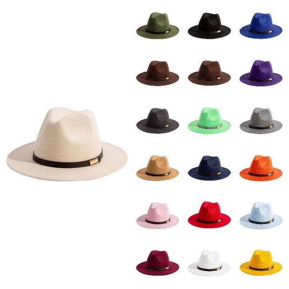 Unisex Classic 20s Hat with Band Casual Jazz Cap Beige Fashion Fedora Hat Elegant Jazz Hats Brim Cap for Halloween