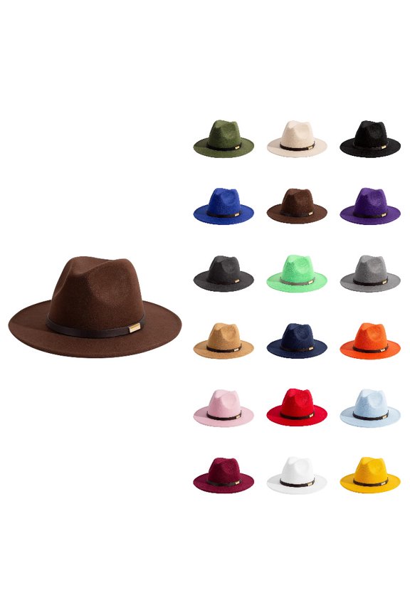 Unisex Classic 20s Hat with Band Casual Jazz Cap Brown Fashion Fedora Hat Elegant Jazz Hats Brim Cap for Halloween