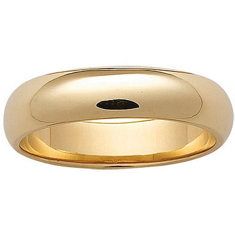Unisex Classic 5mm 14kt High-Polish Gold-Plated Wedding Band