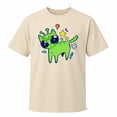 thumbnail image 1 of Unisex Classic Fit Graphic T-Shirt with Cute Green Alien Cat Print, 1 of 9
