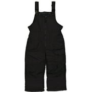 NSD EXCLUSIVES Unisex Classic Heavyweight Winter Snow Bib Ski Pant Snowsuit for Boys and Girls, Black 14/16