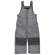 NSD EXCLUSIVES Unisex Classic Heavyweight Winter Snow Bib Ski Pant Snowsuit for Boys and Girls, Heather Grey 5/6