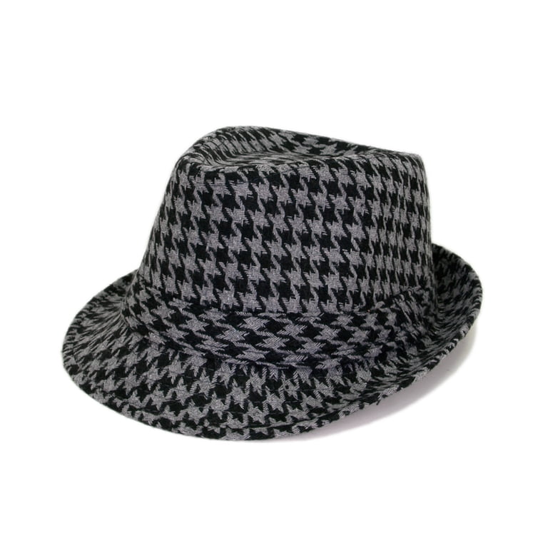 Unisex Classic Houndstooth Fedora Hat - Walmart.com display picture 3