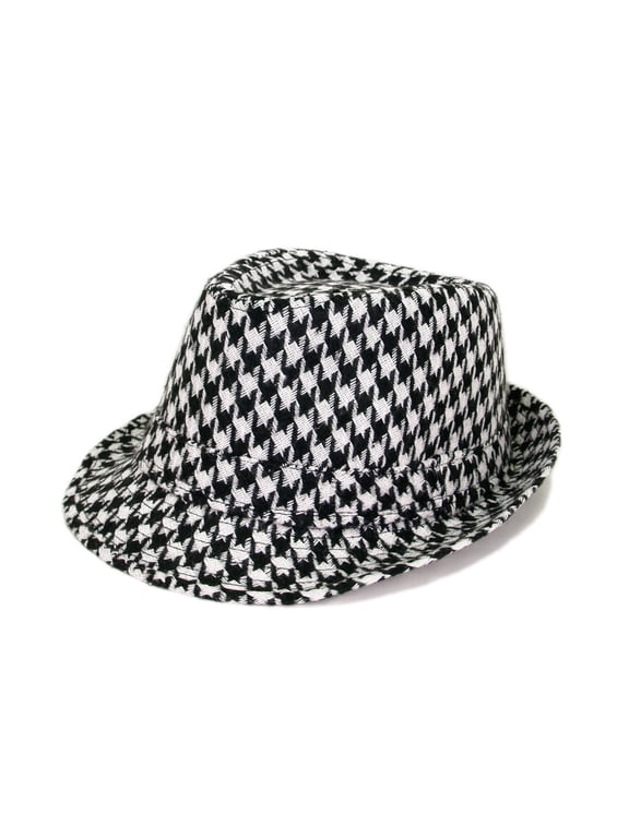 Unisex Classic Houndstooth Fedora Hat