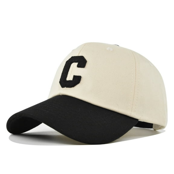 Unisex Classic Letter C Hardtop Hat Fashion Retro Embroidered Baseball Cap Funny Adjustable Peaked Cap Outdoor Sports Couple Hats Adjustable Curved Brim Hats Sun