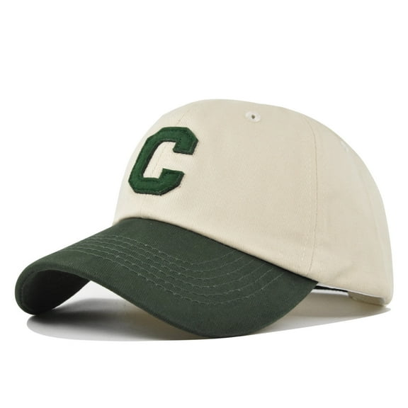 Unisex Classic Letter C Hardtop Hat  Fashion Retro Embroidered Baseball Cap Funny Adjustable Peaked Cap Outdoor Sports Couple Hats Adjustable Curved Brim Hats Sun