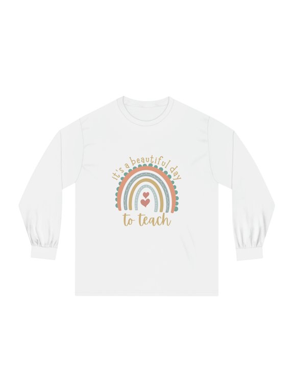 Unisex Classic Long Sleeve T-Shirt Teachers Basic Tees Teach