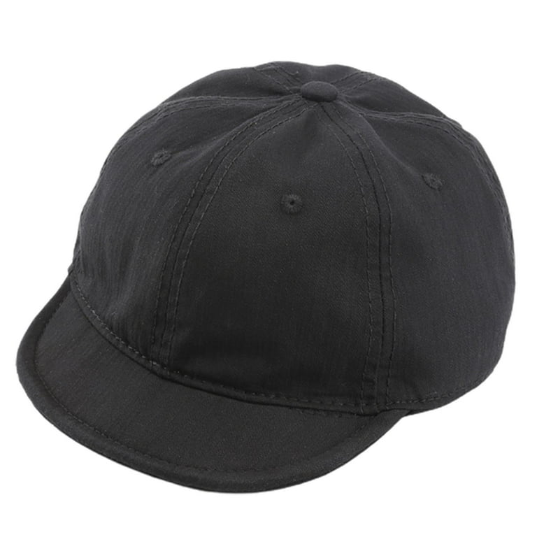 Solid Color Short Brim Hats For Men Women Adjustable Baseball Cap