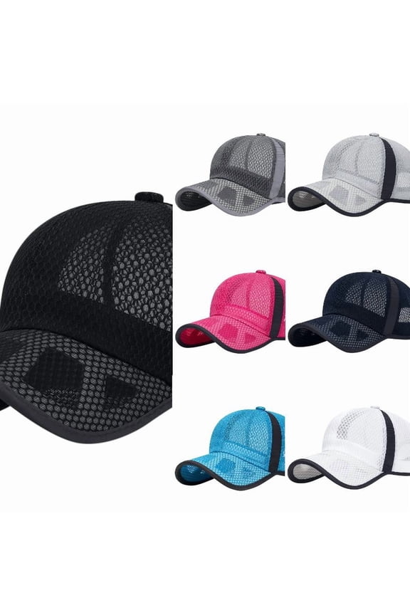 Unisex Classic Mesh Baseball Cap Soft Unconstructed Dad Hat Sun Patch Preppy Hats for Women Men Washed Baseball Hat Adjustable Cotton Sports Caps for Adults Outdoor Activities