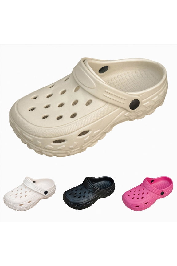 Unisex Classic Perforated Clogs Arch Support Sandals Garden Shoes Lightweight Slip on Sneakers for Garden Beach Quick Drying Washable Slides Hot Pink Size 6.5