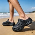 thumbnail image 1 of Unisex Classic Perforated Clogs Breathable Platform Sandals Lightweight EVA Garden Shoes for Garden Beach (Black 8), 1 of 8