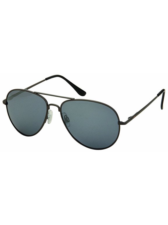 Unisex Classic Pilot Military Polarized Light Weight Metal Super Awesome Sunglasses - Silver