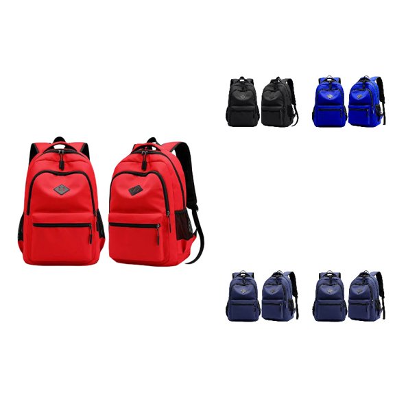 Unisex Classic Solid Color Laptop Backpack, Large Capacity Water Resistant Casual Daypack with Multi Pockets, Adjustable Breathable Shoulder Bag for School Business Travel Outdoor Sports