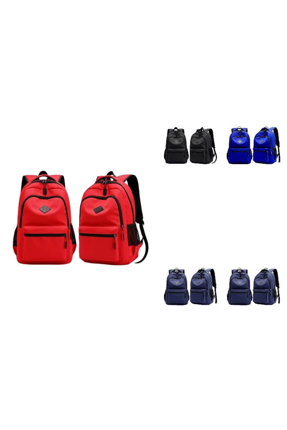 Unisex Classic Solid Color Laptop Backpack, Large Capacity Water Resistant Casual Daypack with Multi Pockets, Adjustable Breathable Shoulder Bag for School Business Travel Outdoor Sports