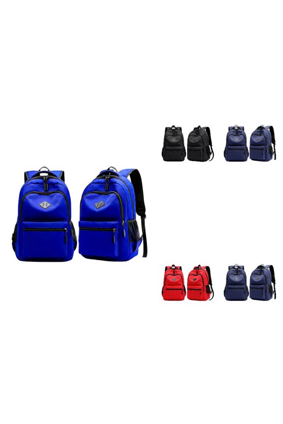 Unisex Classic Solid Color Laptop Backpack, Large Capacity Water Resistant Casual Daypack with Multi Pockets, Adjustable Breathable Shoulder Bag for School Business Travel Outdoor Sports