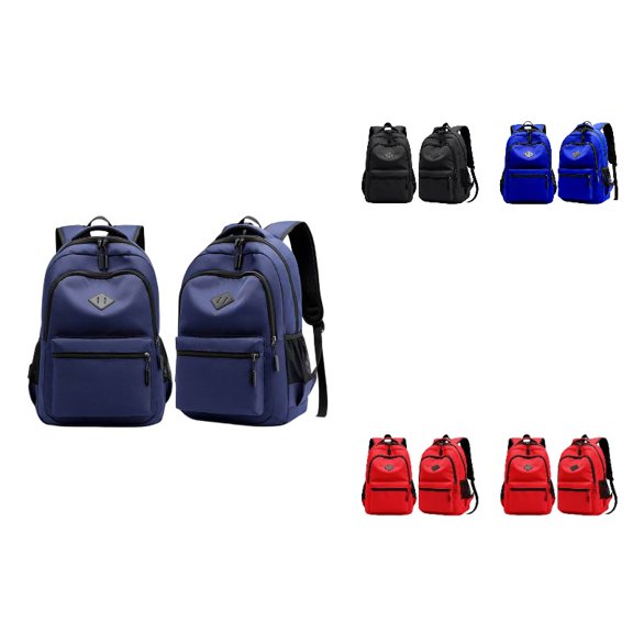 Unisex Classic Solid Color Laptop Backpack, Large Capacity Water Resistant Casual Daypack with Multi Pockets, Adjustable Breathable Shoulder Bag for School Business Travel Outdoor Sports