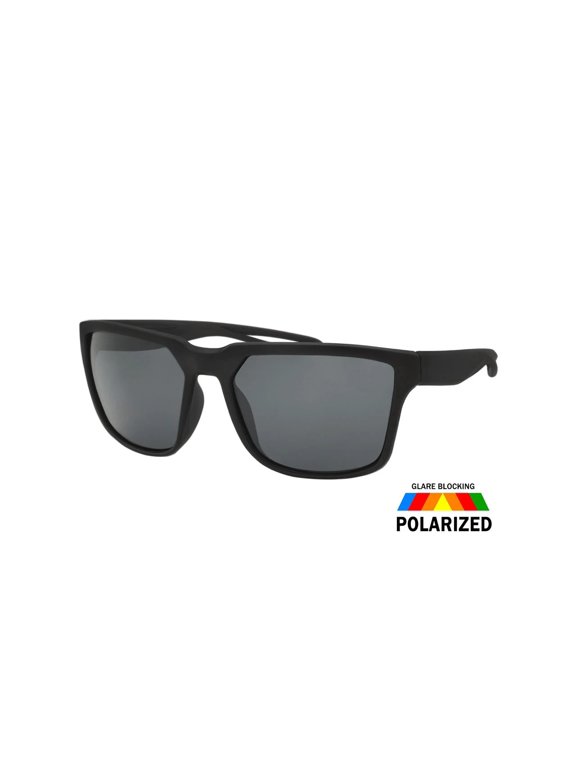 Unisex Classic Square Polarized Glare Blocking Sunglasses Matte