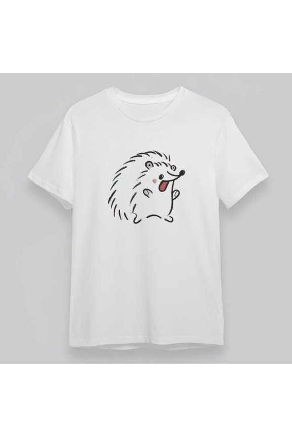 Unisexâ Classic T-Shirt Playful Hedgehog With Blushing Cheeks Tee Usa