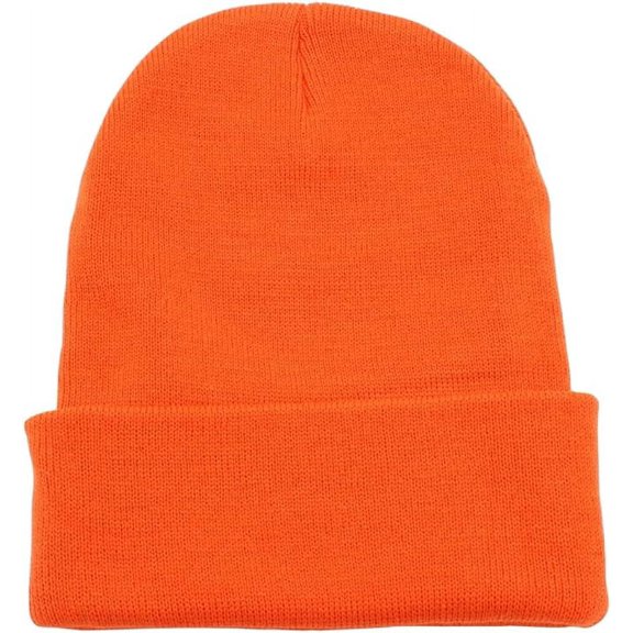 Unisex Classic Warm Winter Hats, Acrylic Knit Cuff Beanie Cap, Daily Beanie Hat for Women Men