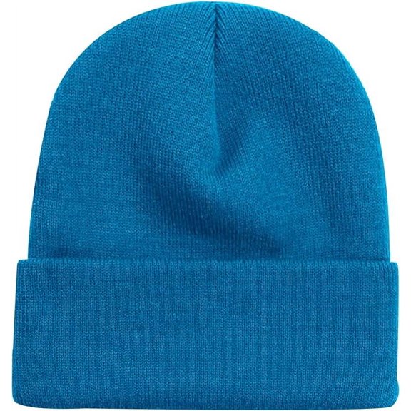 Unisex Classic Warm Winter Hats, Acrylic Knit Cuff Beanie Cap, Daily Beanie Hat for Women Men