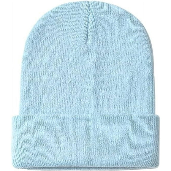 Unisex Classic Warm Winter Hats, Acrylic Knit Cuff Beanie Cap, Daily Beanie Hat for Women Men