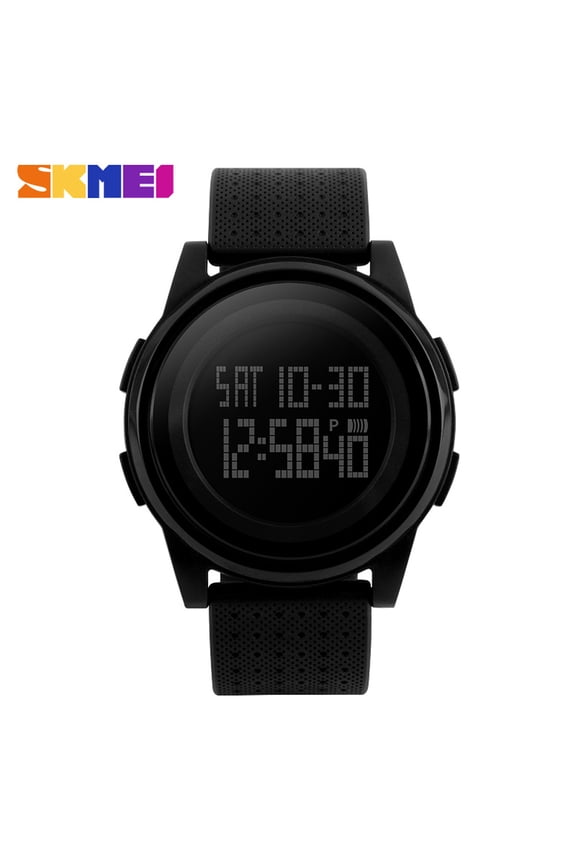 Unisex Classic Waterproof Digital Sports Watch Lightweight Outdoor Wristwatch with EL Backlight Dual Time Chronograph and Calendar 1.77 in / 45 mm Dial