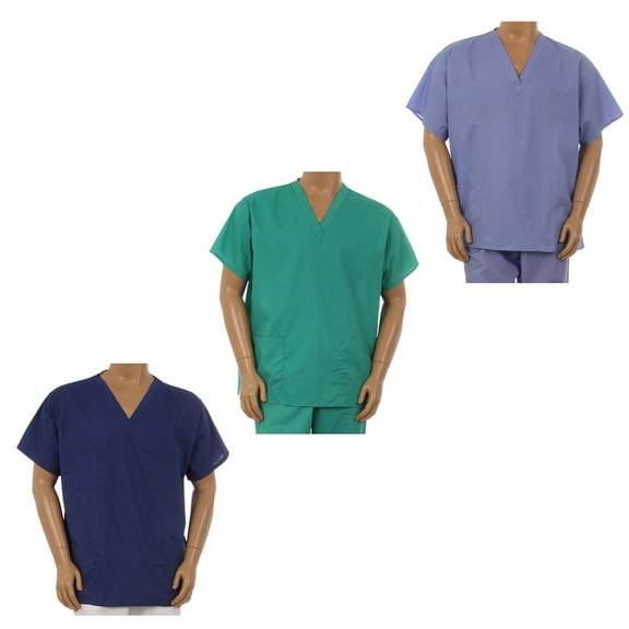 Unisex Clinic Physician Medical Doctor Nurse reversible Uniform Scrub Top XS-3XL