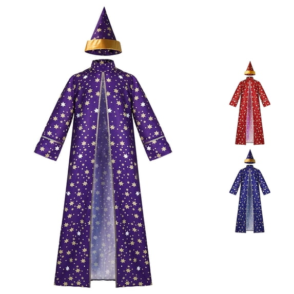 Medieval Adventure Robe Unisex Cloaks – Medieval Wizard Robe With Hood And Flared Sleeves ...